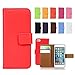 Price comparison product image Fancy Cherry® Luxury Genuine Leather Wallet Stand Folio Case with Card Slot for Apple iPhone 7 4.7 inch