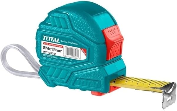 Total TMT126351 Steel Measuring Tape, 5 m x 19 mm Size