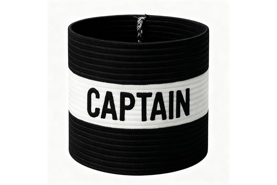 Fitness Health Football Band Soccer Captain's Armband Design Captain Band for Adult and Youth, 5 Colours Available for Multiple Sports, Elastic Arm Band for Captain