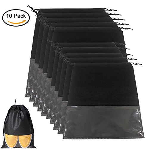 Preisvergleich Produktbild UClever Schuhbeutel mit Zugband Wasserabweisend 10er Set für reise und zuhause