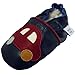 Soft Leather Baby boy Shoes with Suede Soles by Dotty Fish Navy Car design - 6-12 months