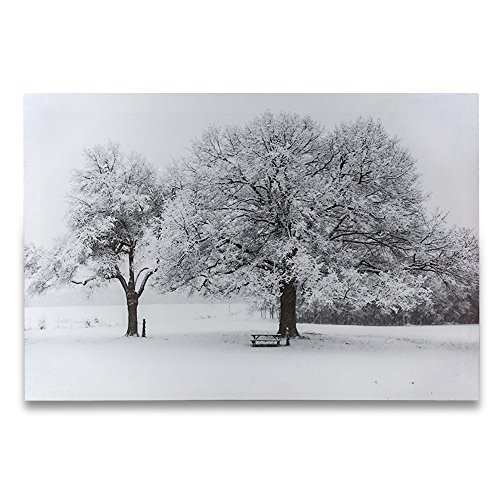 Jiliguala Christmas Led Wrapped Canvas Wall Art Print For Home