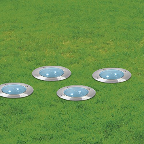 EASYmaxx Solar-Bodenleuchten Edelstahl 8er-Set - 5