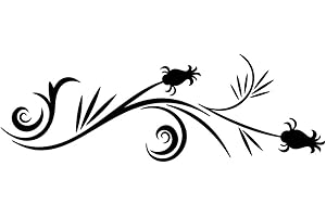 ARTISTIC SPONGE Thistle Floral Border Reusable Stencil A3 A4 A5 Modern Style Decor Craft Floral Style / J33 (Mylar Reusable Stencil, A3 Size - 297 x 420 mm, 11.7 x 16.5 in)