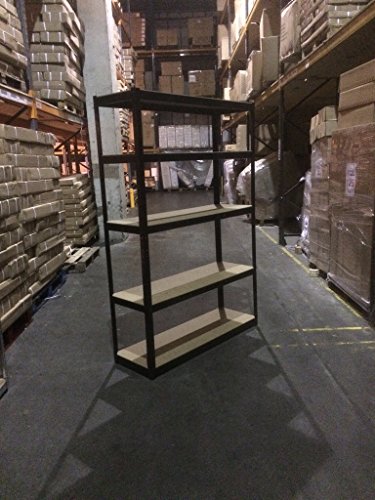 180 cm x 120 cm x 45 cm, schwarz 5 Etagen (175kg Pro Regal), 875 KG Kapazität Extra Breit Garage Aufbewahrung Regal, 5 Jahre Garantie - 4