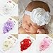 Demarkt 1 Set(6 Pcs) Baby Girl Hair Accessories Infant Kids Children's Elastic Crystal Diamante Pearls Sunflower Headband Decorative Hairband Rose