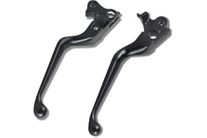 NTHREEAUTO Black Brake Clutch Lever Hand Levers Compatible with Harley Sportster 883 1200 Dyna Softail Electra Glide Road King Touring Fat Bob