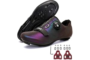Treer Cycling Shoes Mens Womens, Mountain Bikes Shoes/Road Bikes Shoes (with SPD Cleats) Unisex Cycle Shoes for Men/Lady Spin Bike Shoes for Outdoor Indoor - Fits Road Bikes, 4.5 to 10 UK Size