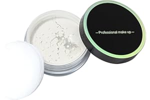 OKAQEE Fixing Face Setting Powder - Loose Powder Long Lasting Lightweight Face Powder - Oil Control Breathable Lighting Setting Powder - Makeup Powder for All Skin Types Face Make-up (01White)