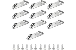 HEUSKAY 20 staffe angolari, in acciaio inox ispessito, staffe angolari trapeziformi, connettori per mobili ad angolo retto con viti