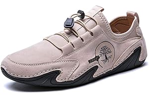 ASIFN Scarpe Casual da Uomo Scamosciati per Guida in Pelle Comfort di Guida Mocassini Il Tempo Libero Cucitura a Mano Abiti Lavoro Vintage Ufficio