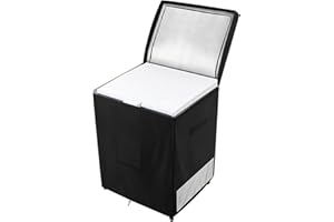 GENERIC Freezer Cover - Chest Freezer Dust Protector Waterproof - All-Season Solution, Oxford Fabric with Double Top Opening for Outdoor Home Appliance Use