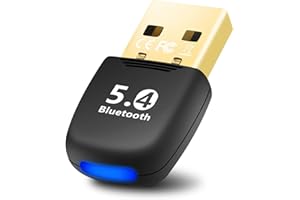 LUIRSAY Clé Bluetooth pour PC, Adaptateur Bluetooth 5.4 USB Low Latency, Plug & Play, Récepteur Bluetooth avec Windows 11/10/8.1/7 pour PC fixe/ordinateur portable