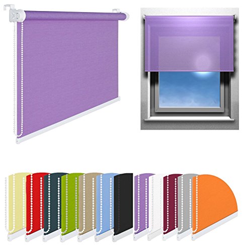 FENSTERROLLO DUOROLLO 60 CM BREIT 175 CM LANG BLAU INKL. SEILZUG FENSTERROLLO KLEMMROLLO JALOUSIE