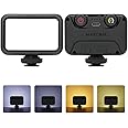 MAXCAM Bi-Color LED Video Light on Camera, Lighting duration 2 hours, Dimmable 3200K-6700K and Brightness 1080 lumens, LED Fill Lamp