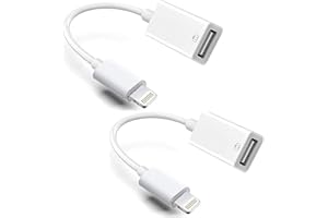 HATUGE Lightning-auf-USB-Kamera-Adapter, MFi-zertifiziertes USB 3.0 OTG-Kabel für Apple iPhone 14 13 12 11 XS XR X SE 8 7 6 5 iPad zum Anschluss von Kartenleser, Tastatur, Maus, Klavier, USB-Flash-Laufwerk