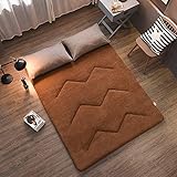 FF Dessus de Matelas Japonais futon Traditionnel en Cachemire, Tapis de Sol en Tatami de Couchage en Peluche épais, Coussin de sommier Pliant en Velours matelassé pour dortoir à la Maison, C: b