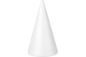 USHOBE Pack Cones for Crafts Foam Tree Cones for DIY Crafts White Foam Cone Cone Shapes Crafts for Home Party Childrens Wedding Xmas Decoration (34.