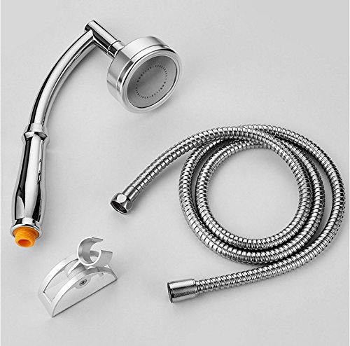 ke1aip Aluminium Duschkopf High Pressure Wasserspar Handbrause Düse Handbrause mit 1,5 m langen Schlauch und Halterung - 5