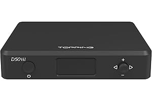 TOTAUDIO Topping D50 III DAC avec double puce ES9039Q2MIII, XMOS XU-316, Qualcomm QCC5125, DSD512, USB-C (Noir)