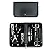 THREE SWORDS • Exlusive 10-Piece Manicure, Pedicure and Grooming set • Synthetic leather black • basic standard quality