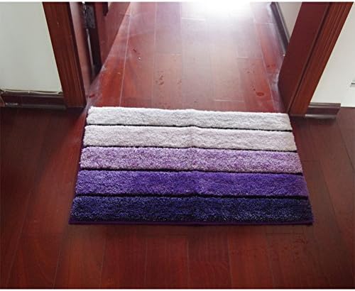 Bath Mat Non-slip Microfiber Shower Rug for Bathroom Bedroom Kitchen 15.8*23.7 Inch(40*60cm)(Purple)