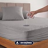 FORMEYA Gray Liquid Proof Mattress - Single-Double Mattress - Microfiber Fabric - Fitted (Bed Wrapping) Mattress - Mattress Protective Mattress