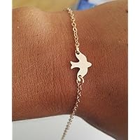 Selia Friedenstaube Armband Schwalbe Armreif Damen gold Origami Modeschmuck handgemacht Geschenk