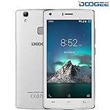 Smartphone Libre, DOOGEE X5 MAX 3G Android 6.0 Telefonos Moviles Libres - Dual SIM 5.0' Pantalla Smartphones con Huellas Digitales - 8MP+8MP Cámaras Duales y Gesto Inteligente - Blanco