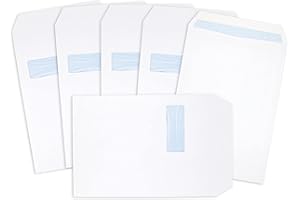 Postmaster A4 C4 Window Envelopes 229 x 324 mm 100 GSM Self Seal White 100 Pack