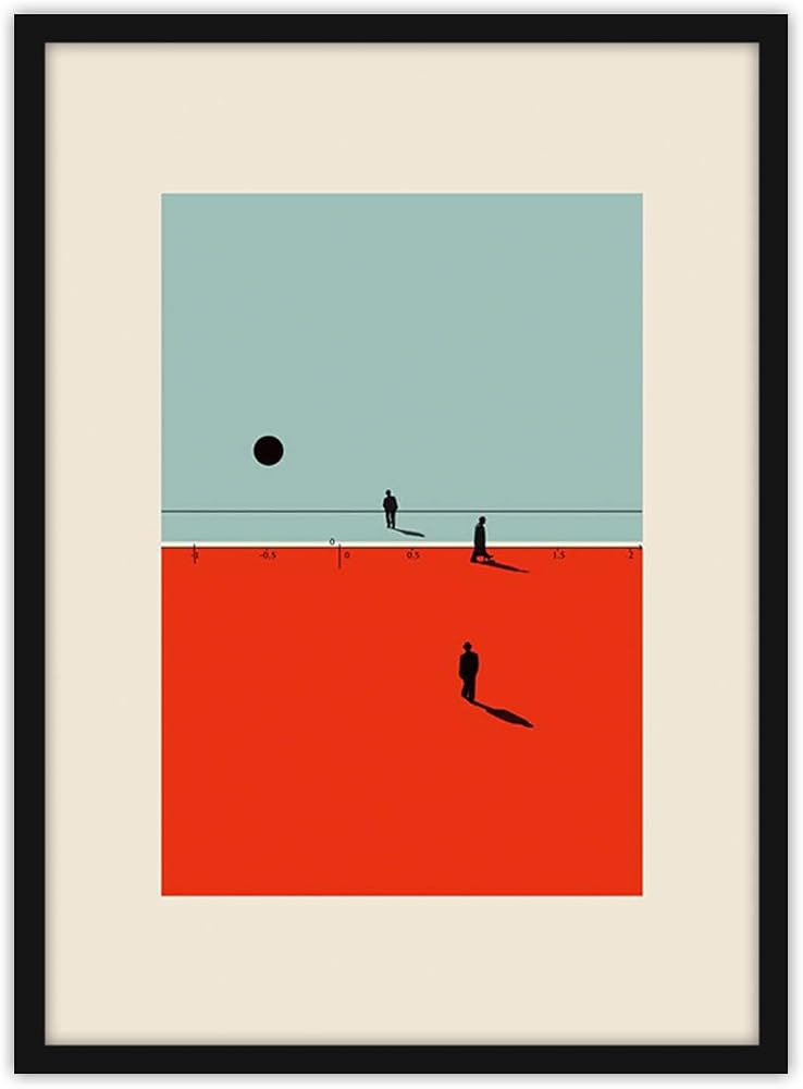 Modern Minimal Maximal İlistrasyon Soyut Bohem Ahşap Çerçeveli Tablo Çerçeveli Poster Ev Dekorasyonu Duvar Dekoru Ahşap 50 x 70 Silence