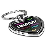 lokstedter weg 3 Verchromter Herz-Schlüsselanhänger aus Metall