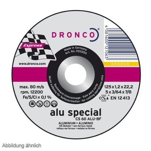 Trennscheibe 125 x 1,2 x 22,23 , für Aluminium , CS 60 Alu , Trennscheiben