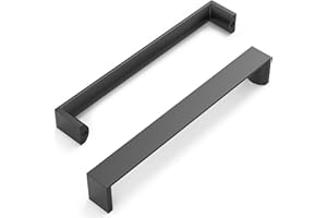 FURNIWARE 10 Stück Möbelgriffe, Schwarz 160mm Lochabstand Schrankgriffe Küchengriffe Griffe Möbel Schubladengriffe Griffe für Küchenschränke Schränke Schubladengriffe