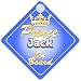 Crown Prince Jack On Board Personalised Baby / Child Boys Car Sign
