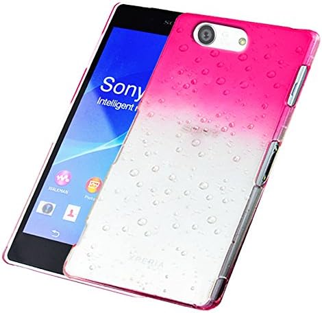 VenCase Hard Case Cover RainDrop for Sony Xperia Phones + Screen Protector (Xperia X Compact, Pink)