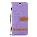 Produktbild Samsung Galaxy S9+ / S9 Plus Hülle, Hozor Bookstyle Leder Handyhülle mit Standfunktion Aufklappbar Schutzhülle Denim Flip Case Wallet Cover mit Kartenfächern - Lila