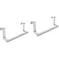 RISSACHI Stainless Steel Towel Bar/Napkin Holder Cabinet Hanger Over Door Kitchen Hook Drawer Storage. (2-PCS)
