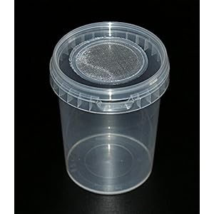 Drosophila Zuchtbehälter Drosophilazucht, Fruchtfliegen, Spinnenzucht mit Gaze Deckel