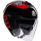 AGV Irides Motosiklet Kaskı A&ccedil;ık Kask Valenza Matt Grey Black Red XS