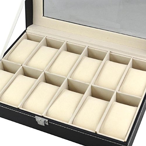 Yahee Uhrenbox Schaukasten Uhrenkoffer Uhrenschatulle Uhrenkasten fr 12 Uhren Yahee Uhrenbox Schaukasten Uhrenkoffer Uhrenschatulle Uhrenkasten fr 12 Uhren
