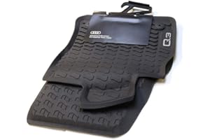 Audi 83B061501041 dywaniki gumowe klasy premium, na przód, 2 x dywaniki gumowe, na każdą pogodę, czarne, z napisem Q3