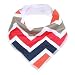 Baby Unisex Bandana Drool Bibs , ivencase Lines Wave Star Point Pattern Absorbent Cotton Cute Baby Gift Sets Feeder Bib for Boys & Girls (4-Pack Set)