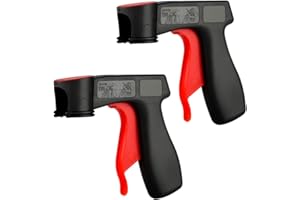 JNNJ 2 Pezzi Autos Impugnatura per Bomboletta, Adattatore Vernice Cura Aerosol Maniglia con Impugnatura, Auto Impugnatura Universale per Bomboletta, Gear Pistole a Aerosol per Auto(Nero)