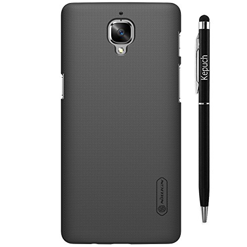 Kepuch Oneplus 3 A3000 Funda - Alta Calidad Super Scrub Escudos Carcasa Funda Smart Case Cover Cuero Ultra-delgado Con Protector pantalla Para Oneplus 3 A3000 - Negro