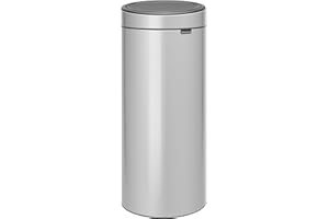 Brabantia - Poubelle Touch Bin unie 30L - Gris Métallique