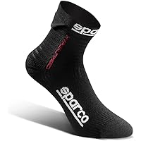 Sparco 01290NR4445 Hyperspeed-Socken Schwarz S T 44-45