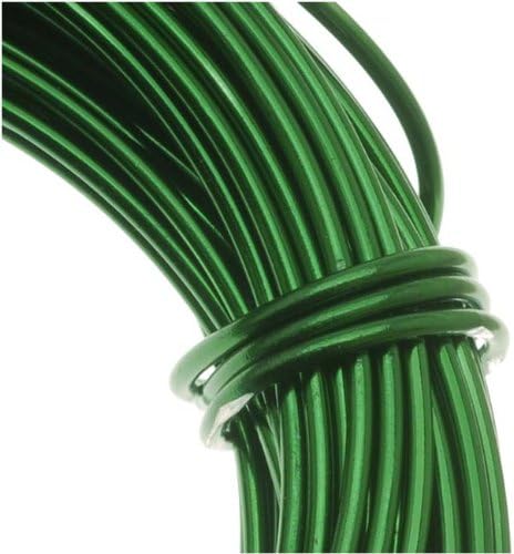 Aluminum Craft Wire Kelly Green 18 Gauge 39 Feet (11.8 Meters)
