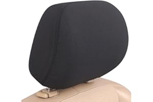 Upgrade4cars Car Headrest Cover Set | 2 Universal Black Covers
