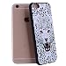 Produktbild iPhone 6 Plus / 6S Plus (5,5 Zoll) Hülle, Hozor Ultra Dünn Weiche Silikon Schutzhülle TPU Bumper Case Schwarz Stil Leichte Kratzfeste Handyhülle 3D Gemalt Geprägt Design Leopard Kopf Muster